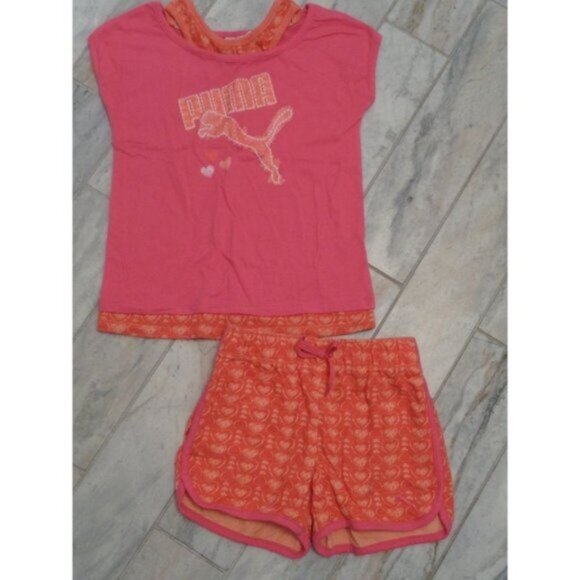 PUMA girl's size 6X 2pc. short set - Picture 1 of 6
